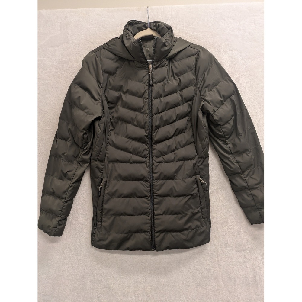32 Degrees Heat Women's Quilted Hooded Puffer Jacket Black Size S